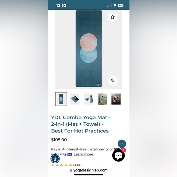 Yoga Design Lab Combo Mat + Towel - Picture 4 of 9